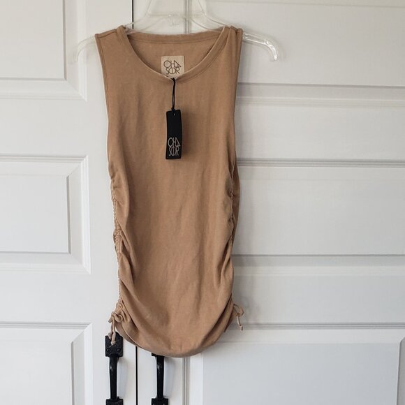 NWT: Chaser Vintage Ribbed Drawstrings Sides Muscle Tank Size Small - Picture 3 of 6